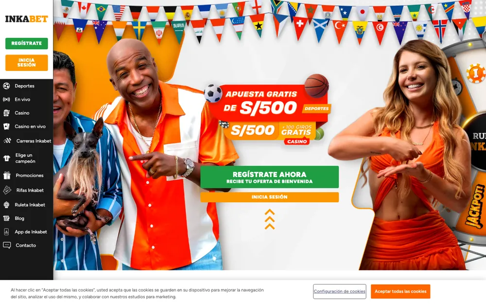 Inkabet Perú, página de inicio de apuestas deportivas